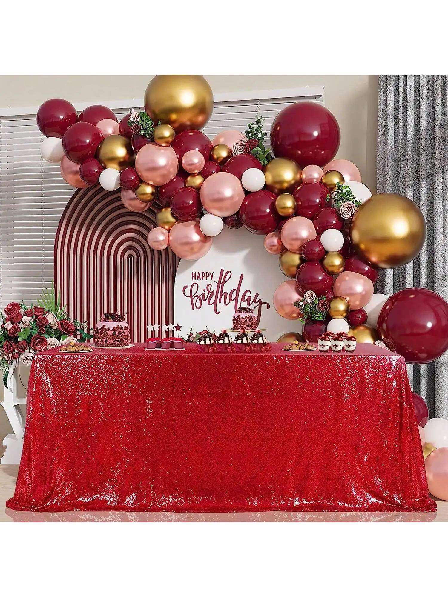 Retângulo toalha de mesa com glitter e lantejoulas, decoração para casamento, festa de aniversário, formatura - Image 1