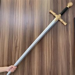 Western Solomon Sword Cosplay Prop, Golden Knight Faca Arma, Medieval Zoro Role Playing, PU Modelo, Novo, 1:1 - Image 3