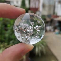 30/40mm bola de bolha de cristal bolinhas de quartzo bola mágica de vidro decoração para casa ornamentos esfera decorativa estatuetas de bola em miniatura - Image 1