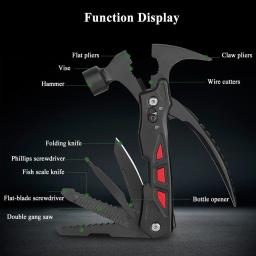 canivete multifunção Ferramentas multifuncional de aço inoxidável mini faca dobrável alicate edc martelo sobrevivência ao ar livre acampamento gadget multitool jackknife - Image 4
