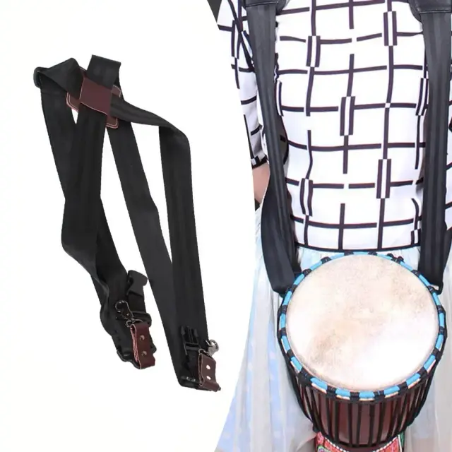 "Acessório Acolchoado e Ajustável para Djembe: Cinto de Ombro para Conforto e Estilo na Percussão"
