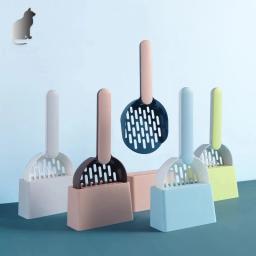 Colher De Linheira De Gato De Plástico Com Base, Pá Auto Limpante, Vaso Sanitário Do Gatinho, Suprimentos De Gato, Caixa - Image 1