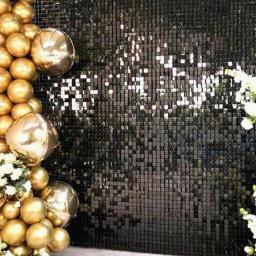 Cortina de chuva de brilho para festa de aniversário e casamento decoração, ouro, preto, prata, 1pcs, 1x2m - Image 1