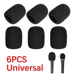Tampa do microfone de alta densidade, espuma do pára-brisas do Mic para a maioria dos microfones padrão, 6pcs - Image 1