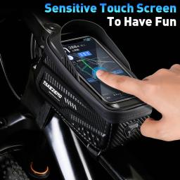 Newboler saco de bicicleta ciclismo superior tubo dianteiro quadro saco à prova dwaterproof água 6.5 polegadas caso telefone armazenamento tela toque mtb estrada saco - Image 3