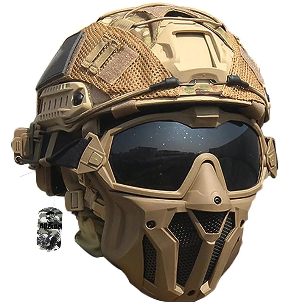 Equipamento de proteção de airsoft tático máscara e óculos, capa do capacete, forro EPP avançado, para paintball, conjunto de máscara - Image 1