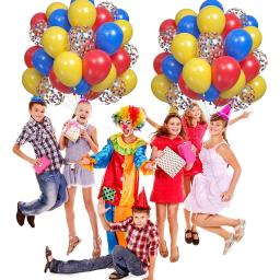 Conjunto de balões confete de circo carnaval para crianças, decoração de aniversário, decoração do chuveiro do bebê, brinquedo de menino e menina, vermelho azul e amarelo - Image 4