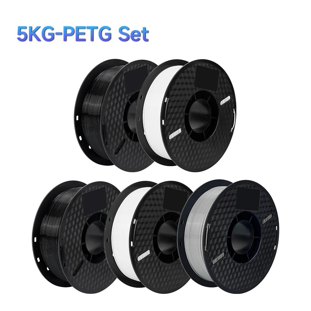 Filamento de plástico PETG para impressora 3D, material plástico, cor preto e branco, consumíveis para KP3s Pro S1, 1,75mm, 5kg - Image 1