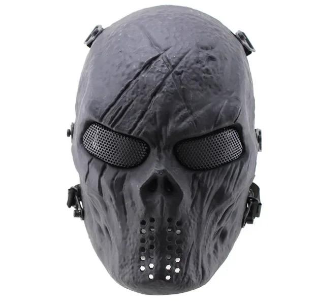 Máscara Crânio para Airsoft e Paintball - Acessórios Esportivos com Malha Olho e Escudo para Jogos CS, Estilo Capitão Legião Wildfire