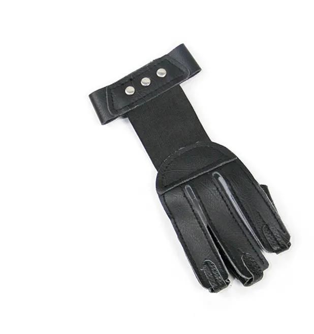 Luvas de Couro para Tiro ao Ar Livre: Acessórios Imperdíveis para Arco e Flecha com Design de 3 Dedos