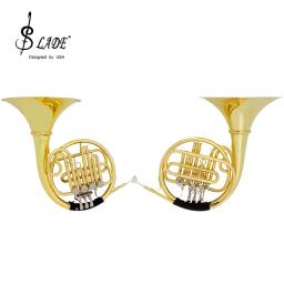 SLADE-Chifre em Bb com Estojo, Instrumentos de Latão Profissionais, Golden Split, 4 Chaves, B Flat - Image 2