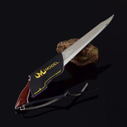 Arma de metal para meninos, modelo de lâmina sem cortes, espada prateada, pingente cabeça de lobo, brindes fantasia, revólver, 22cm - Image 2