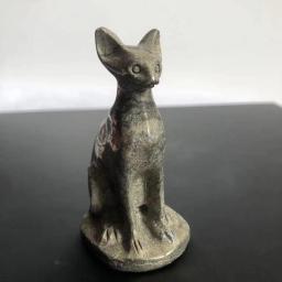 Estátua do gato egípcio da pirâmide, cristal natural, presente esculpido do gato, ornamento pequeno, decoração Home, atacado, 7,5 cm - Image 6