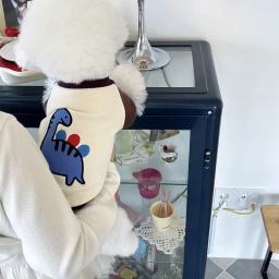 Roupas para cães de estimação com animal fofo, camisa de inverno, pulôver quente de pelúcia, 2 pés, roupas Schnauzer casuais, novas - Image 2