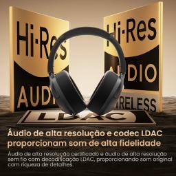 Haylou s40 anc fone de ouvido sem fio 50db cancelamento de ruído hi-res 3d fone de ouvido de áudio espacial com ldac bluetooth 6.0 sobre fone de ouvido - Image 6