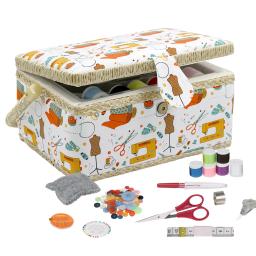 Caixa De Costura Média Com Acessórios, Cesta De Costura, Organizador Com Suprimentos, Kits DIY para Adultos - Image 1