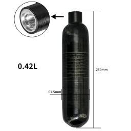 Cilindro de fibra de carbono 4500psi 300bar 30mpa 0,36l 0,42l 360cc 420cc tanque hpa cilindro de mergulho de alta pressão m18 * 1.5 - Image 3