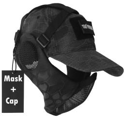 Fio De Aço Tático Máscara Facial, Ternos De Proteção De Ouvido, Paintball, Airsoft, Combate De Campo, Equipamento Militar, Acessórios, Paintball - Image 1