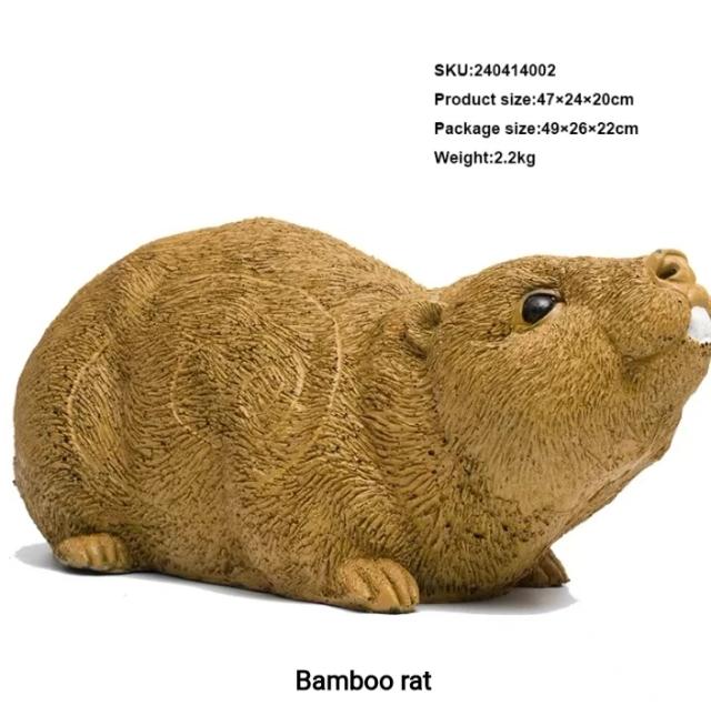 Marmota alvo de tiro com arco 3d animal de espuma pu, alvo de tiro animal com estacas de quintal para prática de alvo de arco de caça no quintal