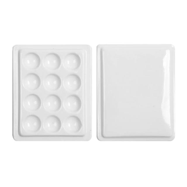 Paleta de Mistura de Cores em Plástico com Bandejas para Acrílico e Aquarela