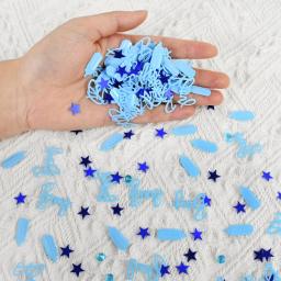 Mesa Confete Scatter Sequins para Crianças, Azul, Rosa, Baby Shower, Festa de Aniversário, Decorações Reveladas por Gênero, 15g por Saco - Image 4