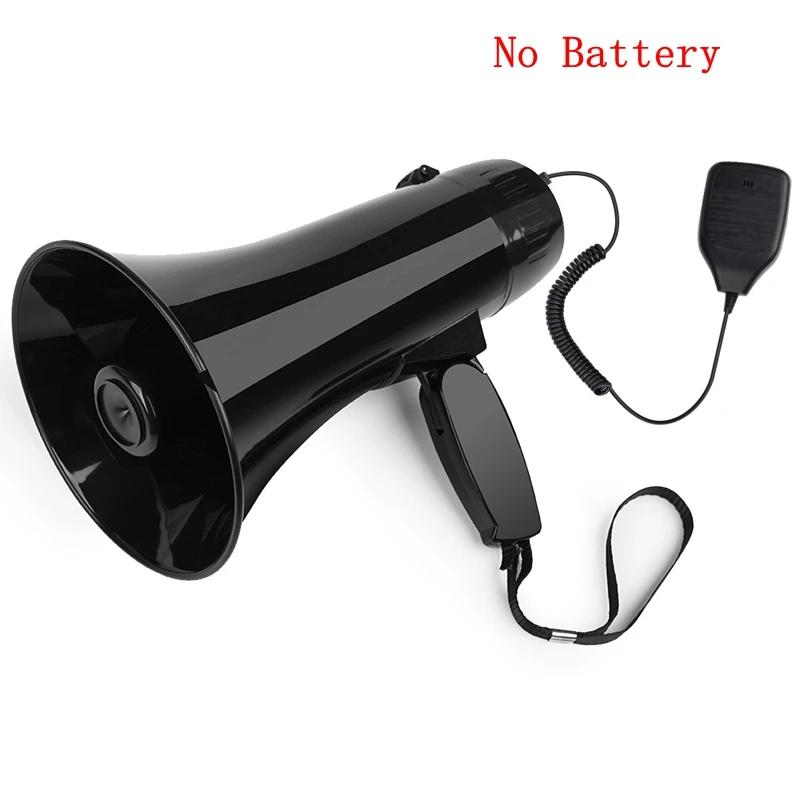 Alto-falante megafone bullhorn com sirene embutida, alto-falante portátil de energia, unidade flash USB, gravação preta, 240S, 35W - Image 1