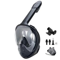 Máscara de snorkel facial completa para adultos e crianças, montagem destacável para câmera, mergulho, natação, mergulho, visão ampla, anti-nevoeiro, anti-vazamento - Image 1