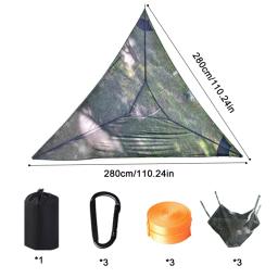 Outdoor Camping Hammock com Nylon pendurado cama, portátil, triangular, grande, 1 conjunto - Image 6