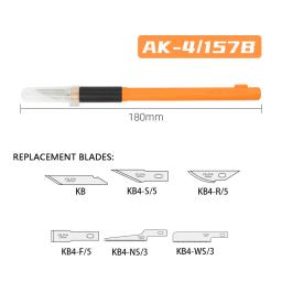 OLFA AK-4,AK-4/BP Faca de arte com lâminas 157B,167B Penknife Set Artesanato Ferramentas Papel Escultura Faca Modelo Precision Cutter - Image 3