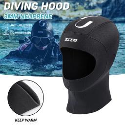 Equipamento De Pesca Subaquática 3MM Neoprene Tampas De Natação Kitesurf Windsurf Chapéus Caça Snorkeling Mergulho Piscina Cap Natação - Image 1
