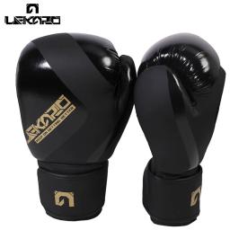 Luvas Profissionais de Treinamento de Boxe para Homens e Mulheres, Elastic Pu, Muay Thai, Sanda, Fighting, Lekaro, Adult, 12oz - Image 1