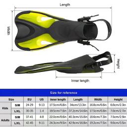 Nadadeiras De Mergulho Profissional Abertura De Fivela Ajustável Baratas Confortáveis Adulto Snorkeling, Mergulho Natação, Esportes Aquáticos - Image 6