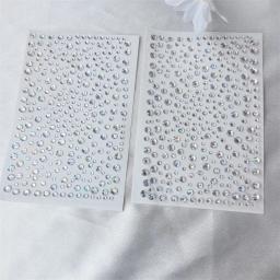 Transparente luminosa Gem adesivos, olhos jóias de maquiagem, festa de desempenho, concerto, tatuagens falsas de Natal, 1 conjunto, 1-2pcs - Image 3