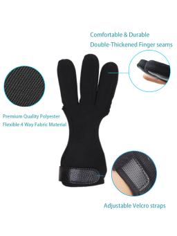 Couro Três Dedos Luvas De Tiro Com Arco, Suprimentos De Proteção, Adequado Para Adolescentes, Adultos e Iniciantes, Suprimentos De Tiro - Image 5