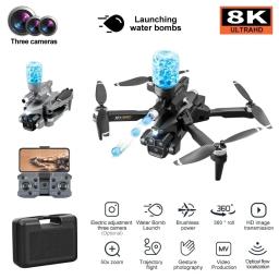 K11 MAX Drone 8K HD Dobrável FPV ESC RC Tripple Camera Fluxo Óptico Posicionamento Brushless Lauching Bombas de Água - Image 6