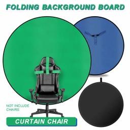 Chromakey Photography Studio Chair, fundo dupla face, pano de fundo, tela verde e azul, jogo ao vivo - Image 1