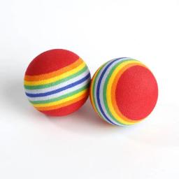 Bola interativa Rainbow EVA para gato e cachorro, Bolas de treinamento, Mastigação, Chocalho Scratch, Pet Toys Supplies - Image 6