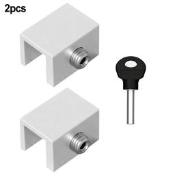 Bloqueio de janela ajustável, fechaduras de segurança para crianças e animais de estimação, fechadura anti-roubo, deslizante sem soco, hardware, 2 pcs - Image 5