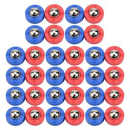 32 peças shuffleboard acessórios de jogo de curling de mesa discos para matraquilhos incluem 16 peças de reposição vermelhas e 16 azuis - Image 1