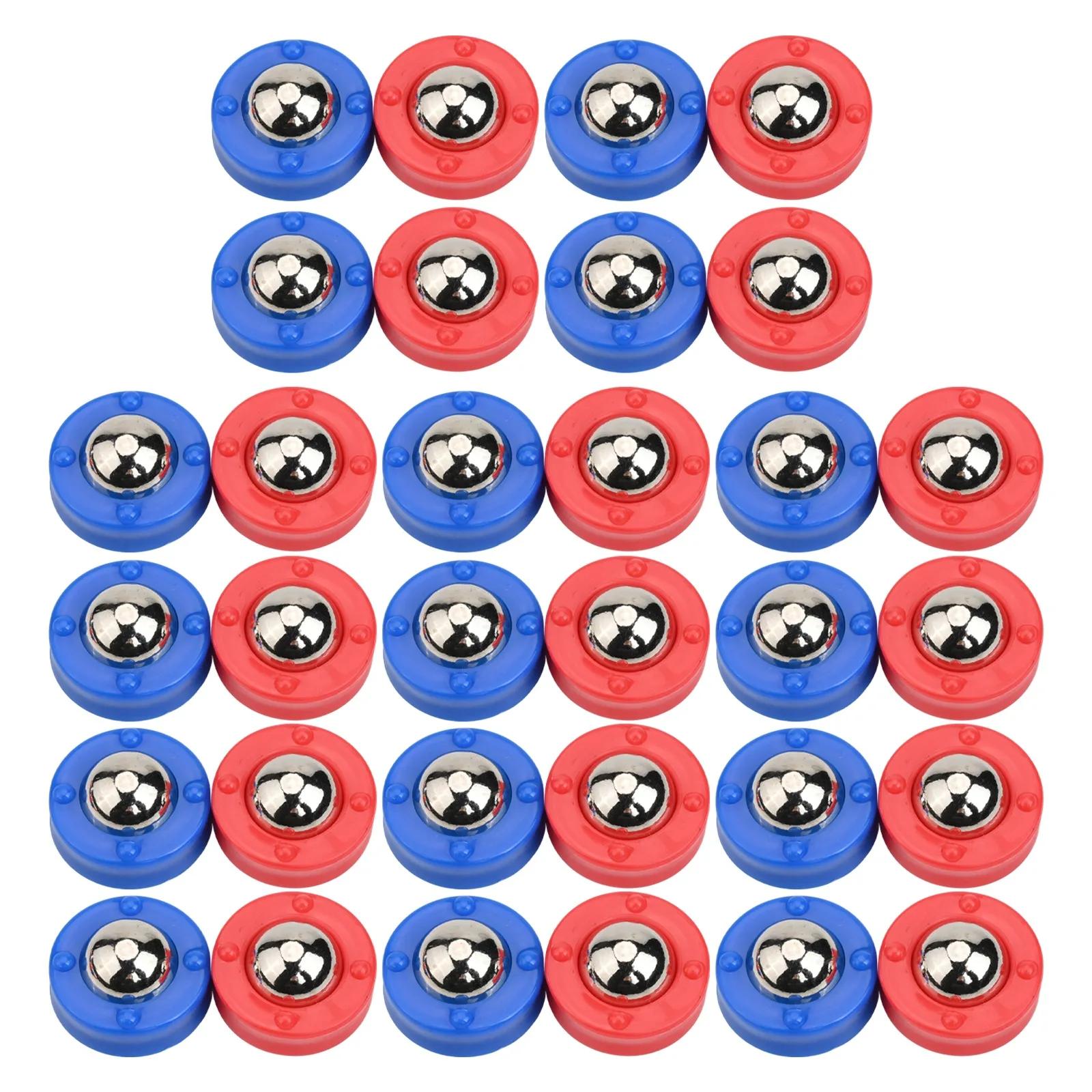 32 peças shuffleboard acessórios de jogo de curling de mesa discos para matraquilhos incluem 16 peças de reposição vermelhas e 16 azuis - Image 1