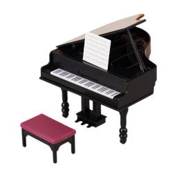 Mini piano de cauda para sala e Dollhouse, instrumento musical, 1:12 - Image 1