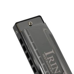 IRIN-Preto Niquelado C Chave Harmonica, Órgão da Boca, Adequado para Amantes de Música, Instrumento de Sopros, 10 Furos, 20 Tons - Image 5