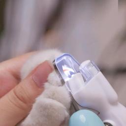 Profissional Pet Clipper unha com luz LED, garra grooming tesoura para cães pequenos e gatos, acessórios para cães, 1pc - Image 2