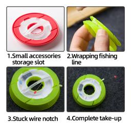 5 pçs/lote cor de armazenamento de silicone carretel principal linha de pesca em massa anel de armazenamento acessórios de pesca gadget - Image 5