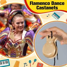 Castors Flamenco Tradicional Espanhol, Percussão De Mão De Madeira, Instrumento De Música Para Iniciantes, 4Pcs - Image 4