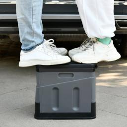 Potty dobrável portátil para acampamento ao ar livre, adultos e crianças assento com tampa, banheiro reutilizável para piquenique, viagem de carro - Image 5