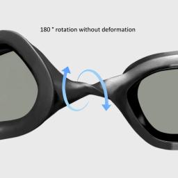Óculos de natação profissional adulto crianças esportes óculos de natação lente óptica hd à prova dwaterproof água anti nevoeiro grande quadro piscina óculos - Image 5