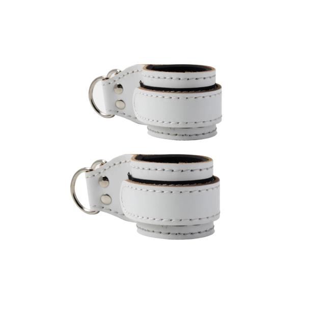 Correia de Tornozelo Fitness Couro Ajustável D-Ring 1 Par