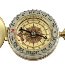 Bússola de cobre de latão portátil dourado, navegação com display noctilucência, acampamento ao ar livre e caminhadas, novo - Image 6