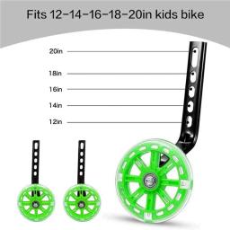 LED Mudo Rodas Auxiliares para Crianças, Roda de Treinamento, Flash, Ciclismo, Aprendizagem, Prática, Estabilizador, Luz Piscando, Bicicleta, 1 Par - Image 4